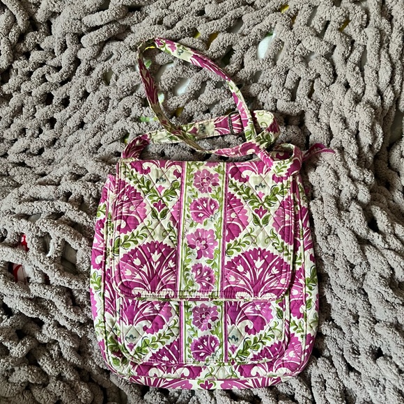 Pink Floral Vera Bradley Crossbody Purse - Picture 2 of 9